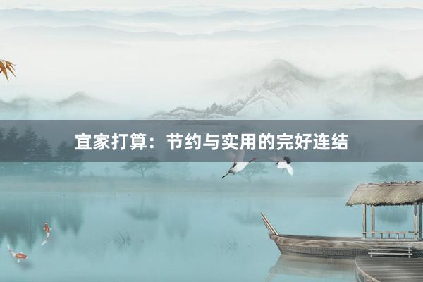 宜家打算：节约与实用的完好连结